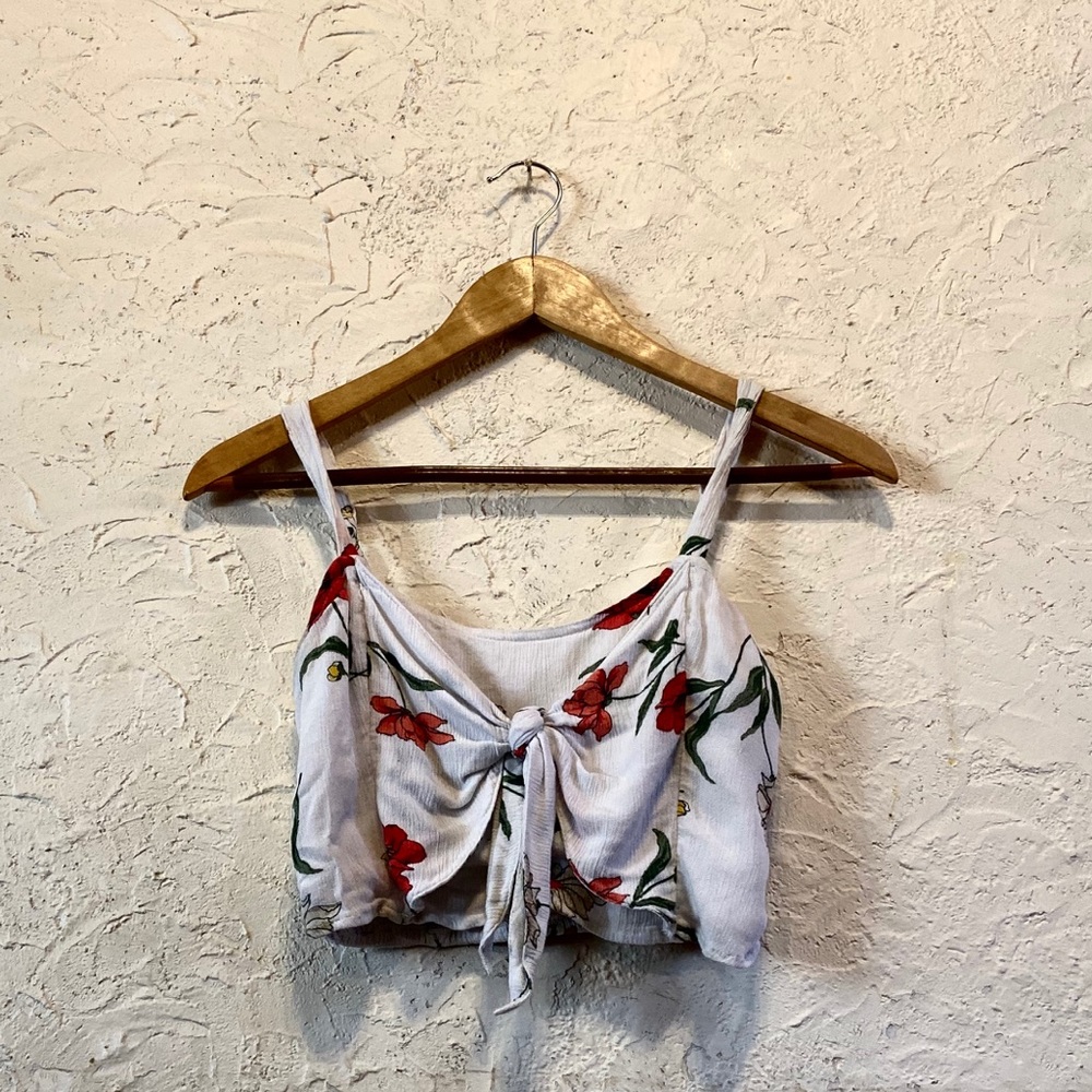 Hollister crop top with flower pattern